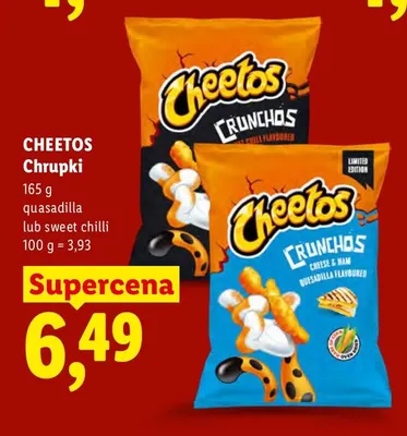 Chrupki sweet chilli Cheetos promocja w Lidl