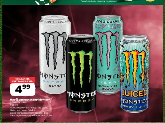 Napój energetyczny Monster Ultra promocja w Netto