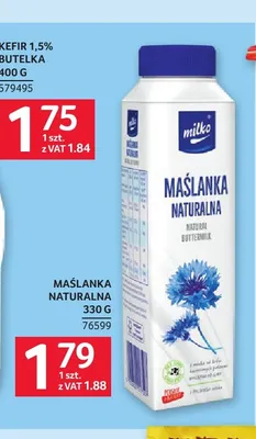Maślanka naturalna Milko promocja w Selgros