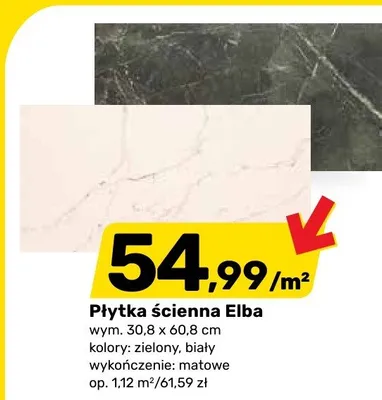 Płytka ścienna Elba promocja w Bricomarche