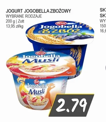 Jogurt Jogobella zbożowy Zott promocja w Słoneczko