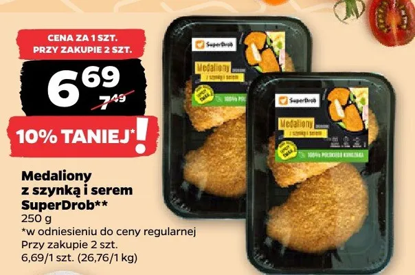 Medaliony z szynką i serem promocja w Netto