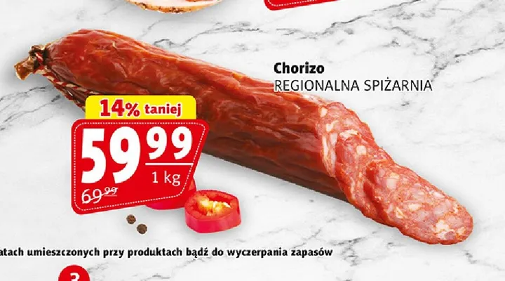 Kiełbasa chorizo Regionalna Spiżarnia promocja w Prim Market