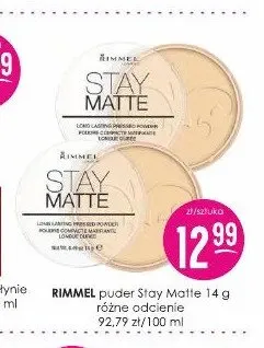 Puder Stay Matte Rimmel promocja w Drogerie Jasmin