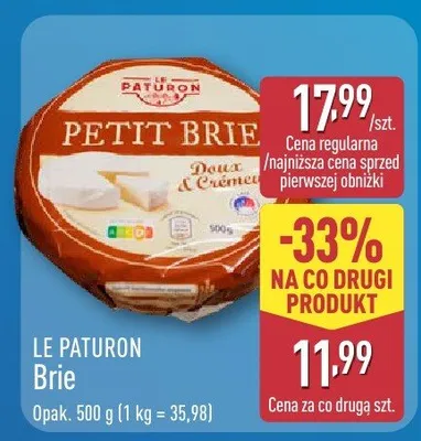 Ser Brie Le Paturon promocja w Aldi
