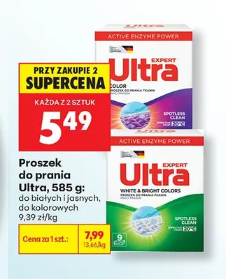 Proszek do prania Ultra do kolorowych promocja w Biedronka