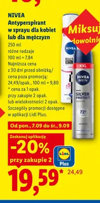 Antyperspirant w sprayu dla kobiet Nivea promocja w Lidl