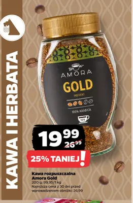 Kawa rozpuszczalna Amora Gold promocja w Netto