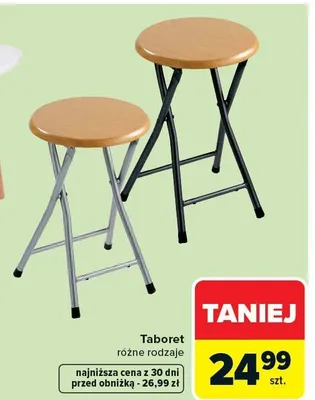 Taboret różne rodzaje promocja w Carrefour