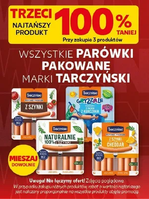 Parówki pakowane Tarczyński promocja w Kaufland