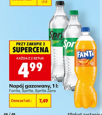 Napój gazowany Fanta promocja w Biedronka