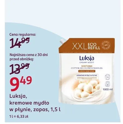 Kremowe mydło w płynie, zapas promocja w Rossmann