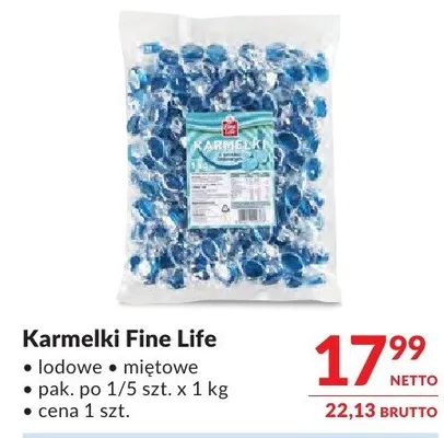 Karmelki Fine Life lodowe, miętowe promocja w Makro