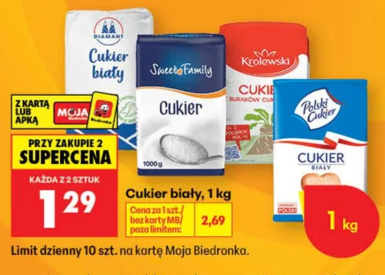 Cukier biały Diamant promocja w Biedronka