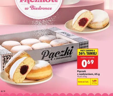 Pączek z nadzieniem  promocja w Biedronka