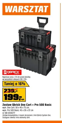 Zestaw skrzyń narzędziowych Qbrick One Cart + Pro 500 Basic promocja w OBI