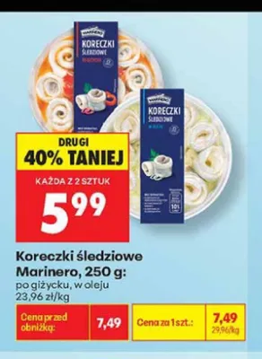 Koreczki śledziowe w oleju Marinero promocja w Biedronka