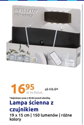 Lampa ścienna z czujnikiem 19x15 cm 150 lumenów promocja w Action