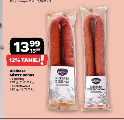 Kiełbasa Mistrz Rohus promocja w Netto