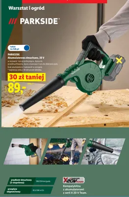 Akumulatorowa dmuchawa PARKSIDE promocja w Lidl