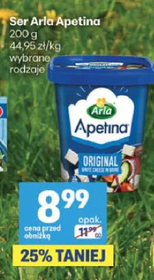 Ser Arla Apetina promocja w Delikatesy Centrum