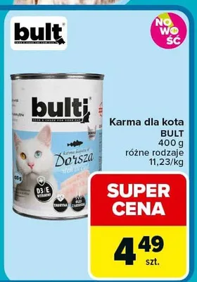 Karma dla kota różne rodzaje promocja w Carrefour Market