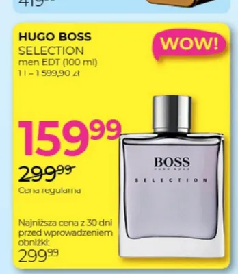 Woda toaletowa męska Hugo Boss Selection promocja w Drogerie Jawa