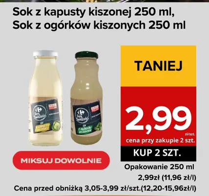 Sok z ogórków kiszonych 250 ml promocja w Supeco