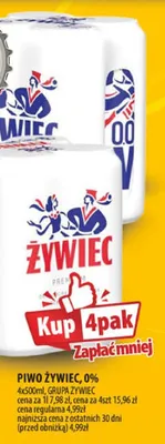 Piwo Żywiec 0% promocja w Arhelan