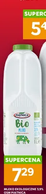 Mleko ekologiczne 3.9% Piątnica promocja w Stokrotka