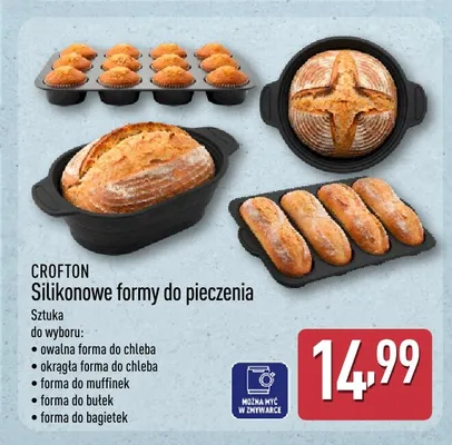 Silikonowe formy do pieczenia Crofton promocja w Aldi