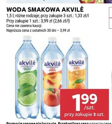 Woda smakowa Akvilė promocja w Stokrotka