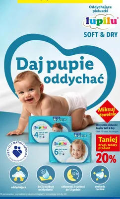 Pieluszki Lupilu Soft & Dry 4 promocja w Lidl
