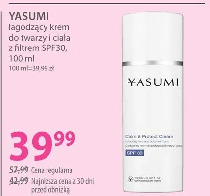 Łagodzący krem do twarzy i ciała z filtrem SPF30 promocja w Hebe