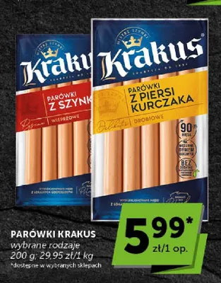 Parówki z piersi kurczaka Krakus promocja w ABC