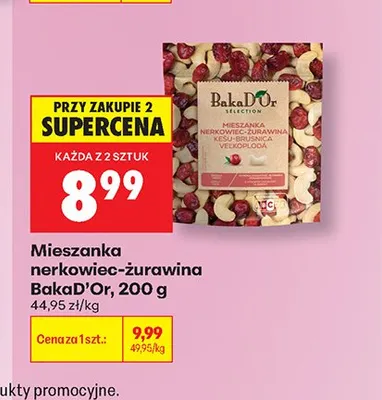 Mieszanka nerkowiec-żurawina BakaD'Or promocja w Biedronka