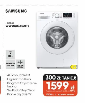 Pralka Samsung WW70AGAS21TE promocja w Max Elektro