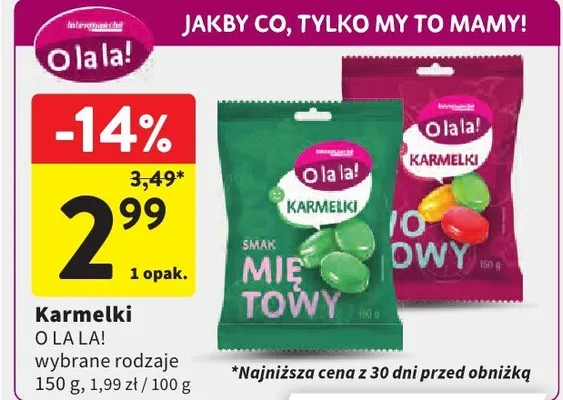 Karmelki miętowy, karmelki promocja w Intermarche