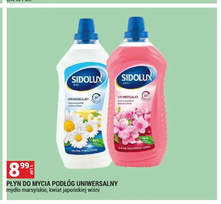 Płyn do mycia podłóg uniwersalny Sidolux kwiat japońskiej wiśni promocja w Merkury Market
