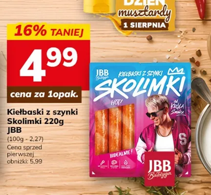 Kiełbaski z szynki Skolimki JBB promocja w Hitpol