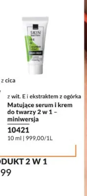 Serum i krem do twarzy 2 w 1 Avon Skin Mattify miniwersja promocja w AVON