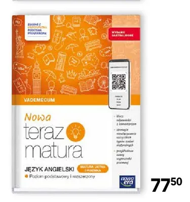 Książka Nowa teraz matura Język angielski Poziom podstawowy i rozszerzony Vademecum Nowa Era promocja w Empik