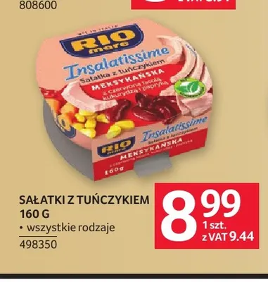Sałatki z tuńczykiem Rio Mare promocja w Selgros