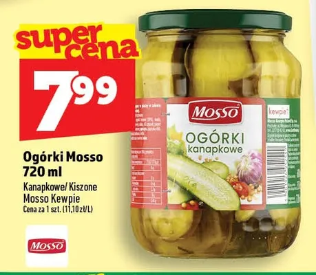 Ogórki kanapkowe Mosso promocja w TOPAZ