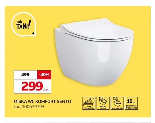 Miska Wc Komfort Sento promocja w Komfort