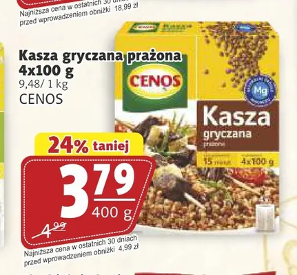Kasza gryczana prażona Cenos 4-pak promocja w Prim Market