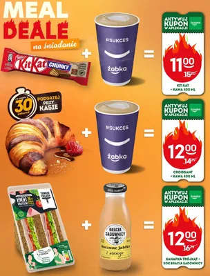 Croissant + kawa 400ml promocja w Żabka