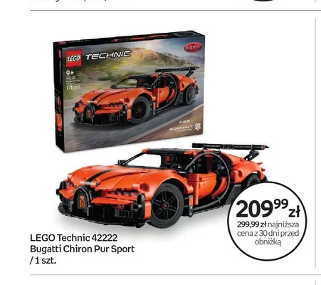 Klocki LEGO Technic 42222 Bugatti Chiron Pur Sport promocja w Empik