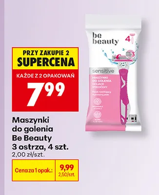 Maszynki do golenia Be Beauty 3 ostrza promocja w Biedronka