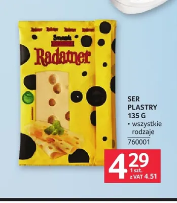 Ser w plastrach Radamer Spomlek promocja w Selgros